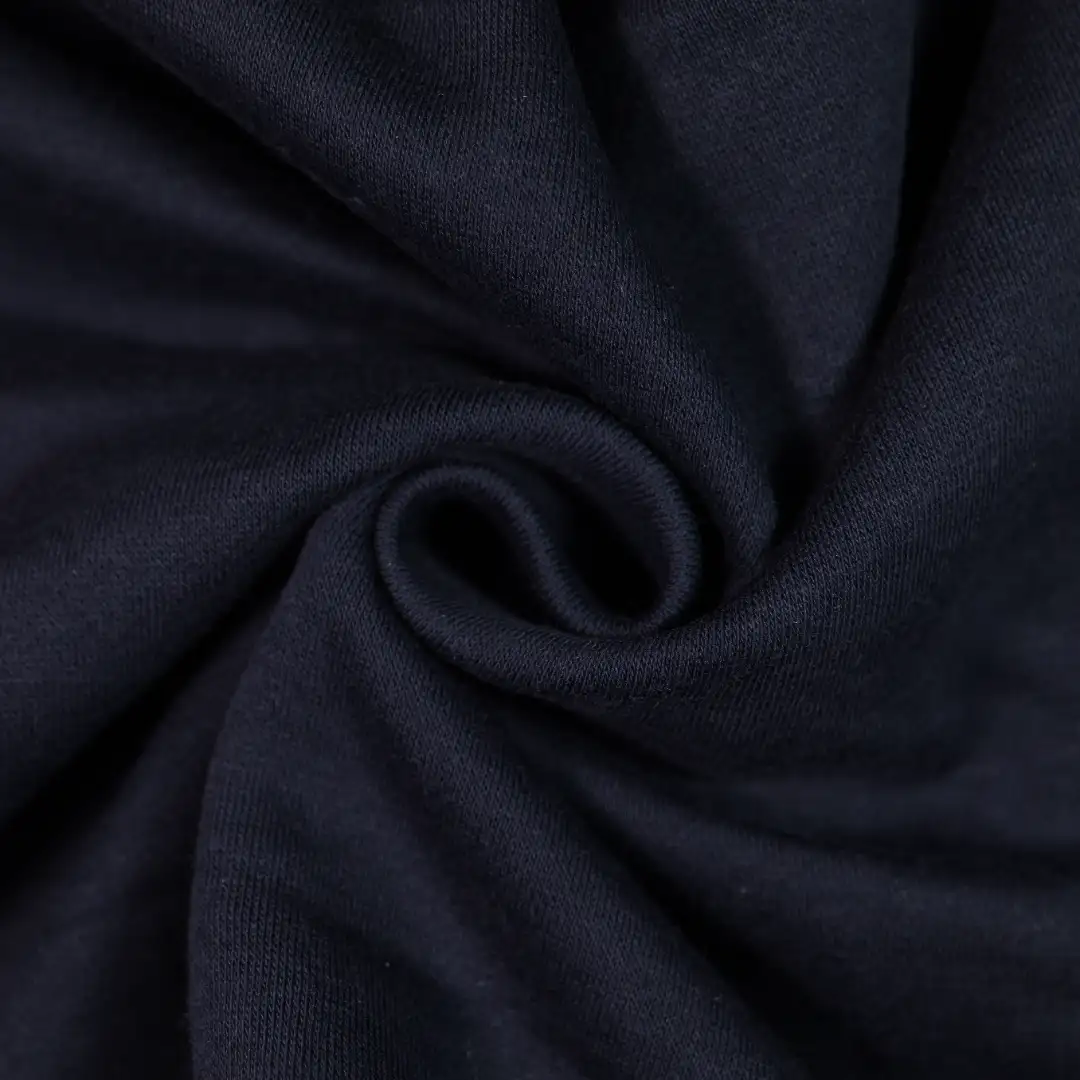 China Fabric for Hoodie,Wide Leg Trousers,Kids Peter Pan Collar Sleeveless Sweatshirt Fleece Knit Fabric Cotton Polyester black color buy from China wholesaler bulk order at wholesale price free worldwide shipping Alibaba