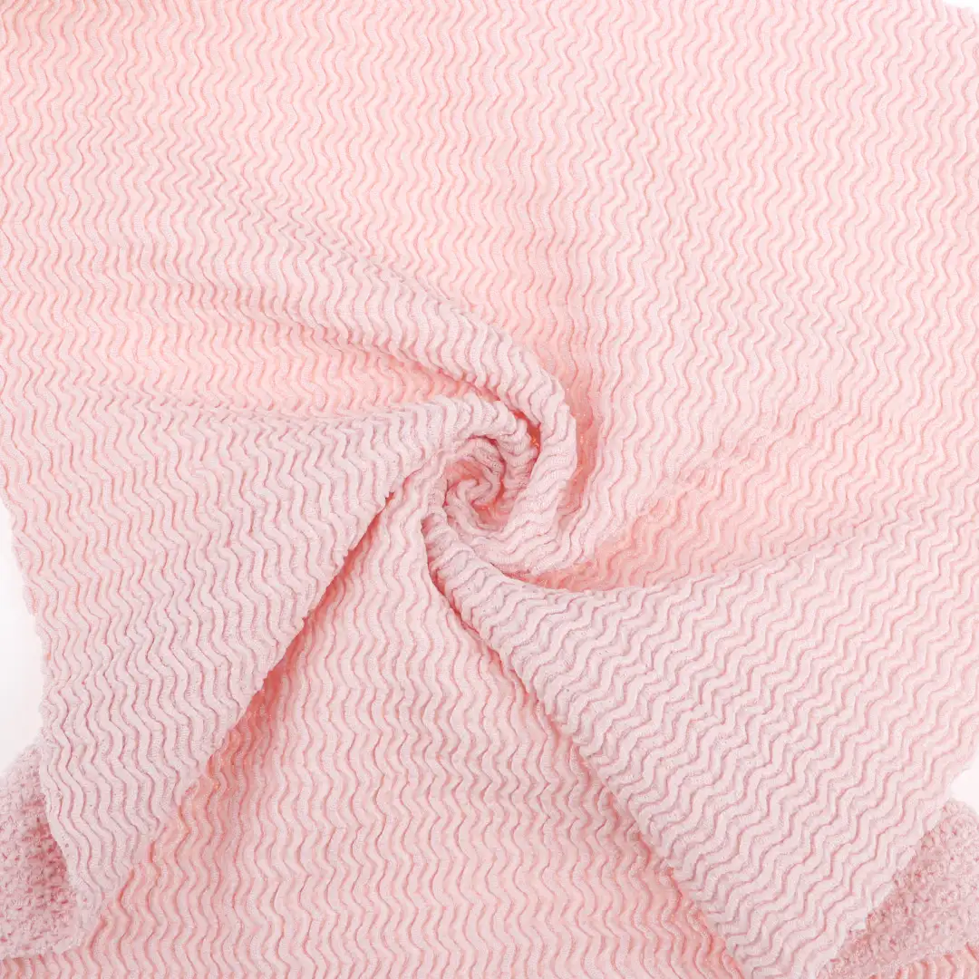 China Fabric for Shirt,Blazer,Blouse,Crop Top,Jogger Tricot Knit Fabric Polyester Elastane Pink color buy from China wholesaler bulk order at wholesale price free worldwide shipping Alibaba