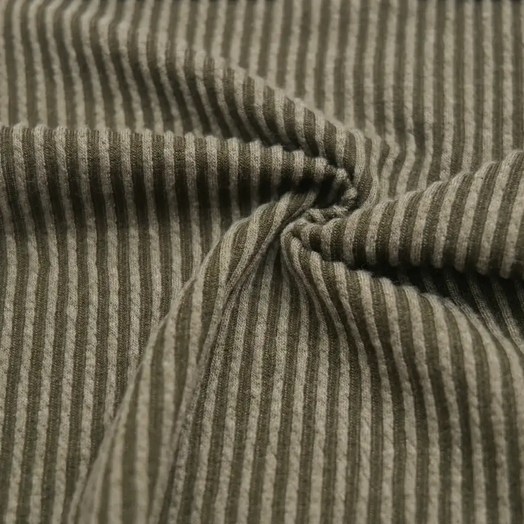 China Fabric for Knitted Jacket ,Hoodie  ,Over Shirt Rib Knit Fabric Polyester Rayon Spandex Color Stripe color buy from China wholesaler bulk order at wholesale price free worldwide shipping Alibaba