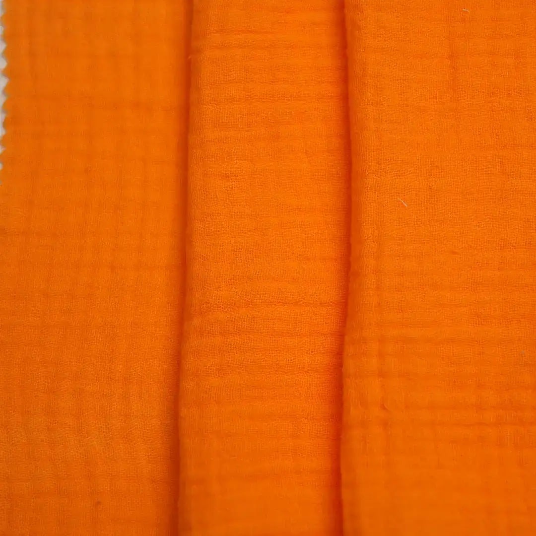 China Fabric for Loungewear Cotton Double Layer Crepe Gauze Natural Woven Fabric Cotton Solid color buy from China wholesaler bulk order at wholesale price free worldwide shipping Alibaba