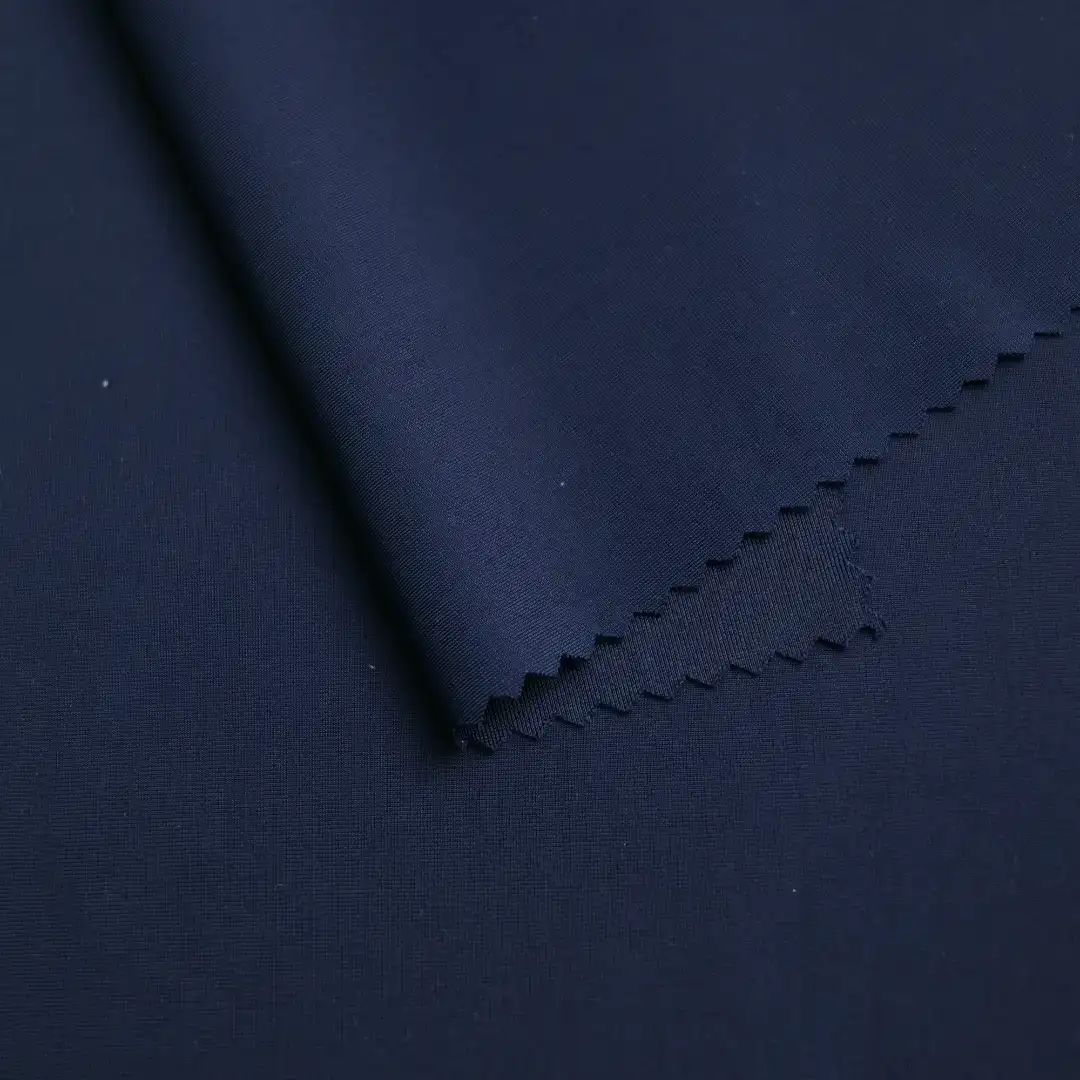 China Fabric for Yoga Clothes,Swimsuits Tricot Brush Knit Fabric Polyester Spandex Navy color buy from China wholesaler bulk order at wholesale price free worldwide shipping Alibaba