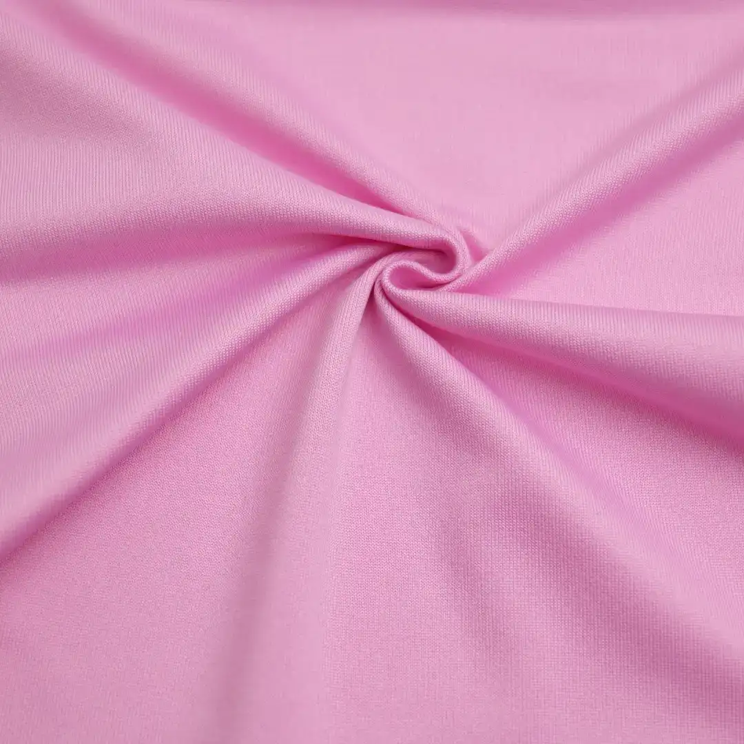 China Fabric for Crop Top,Yoga Clothes Single Jersey Knit Fabric Polyester Spandex Solid-Pink color buy from China wholesaler bulk order at wholesale price free worldwide shipping Alibaba
