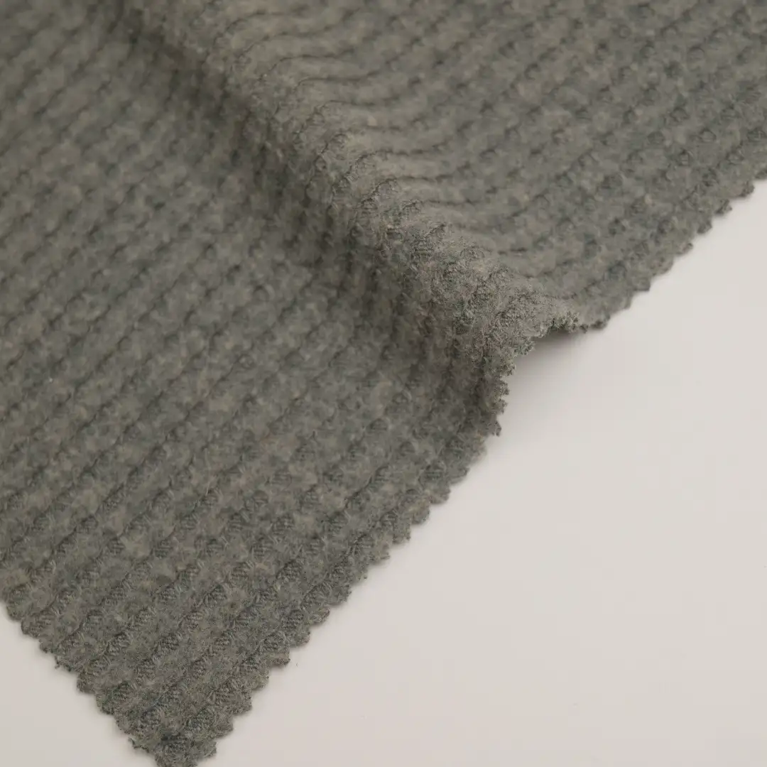 China Fabric for T-shirt ,Polo T-shirt ,Hoodie   Waffle Knit Fabric Cotton Polyester Olive green color buy from China wholesaler bulk order at wholesale price free worldwide shipping Alibaba