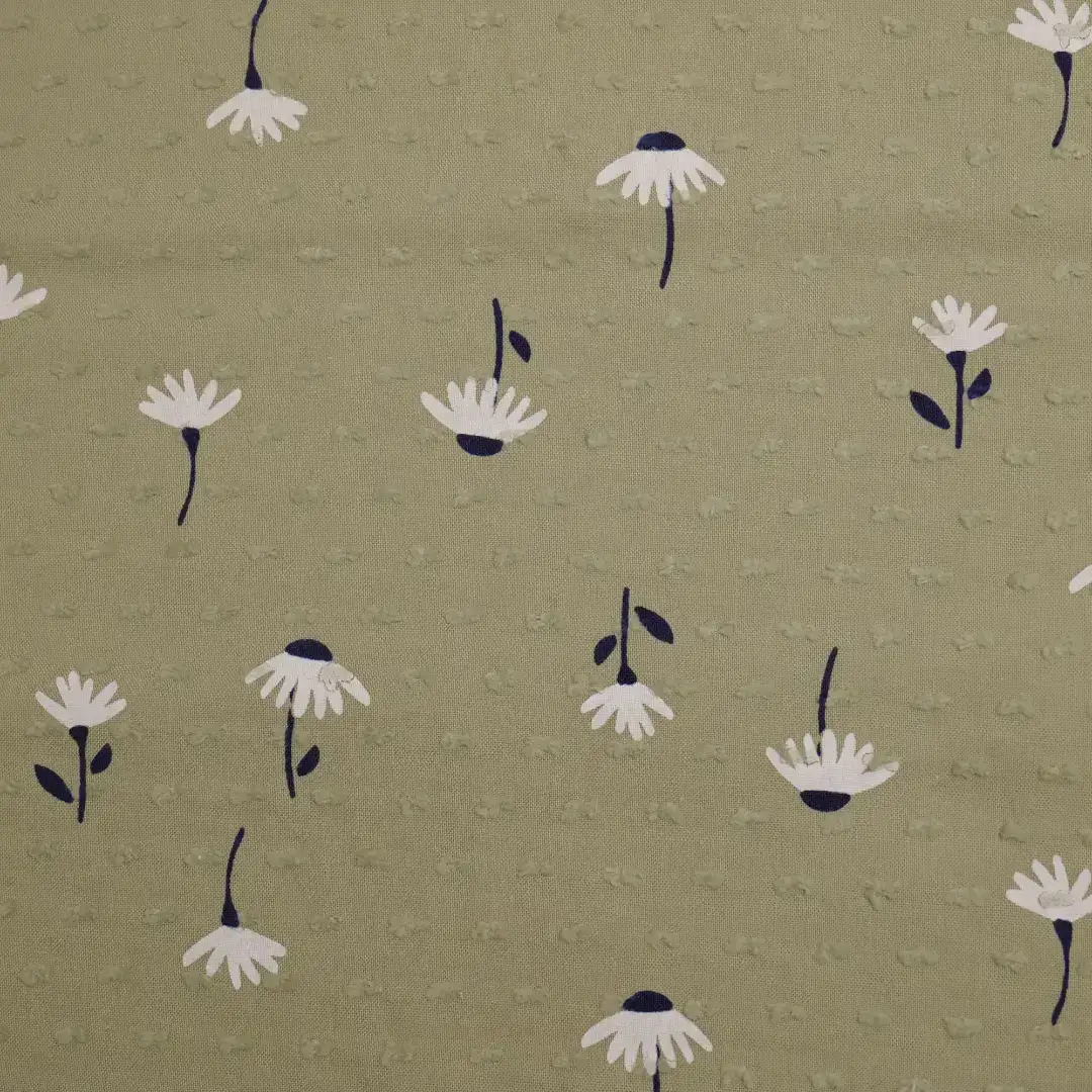 China Fabric for Blouse,Skirt,Shirt Long Sleeve Button ,Shirt Half Sleeve Button ,Over Shirt Cotton Dobby Natural Woven Fabric Cotton Print-Green color buy from China wholesaler bulk order at wholesale price free worldwide shipping Alibaba