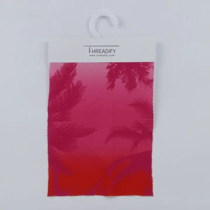 China Fabric for T-Shirt,Polo Shirt Single Jersey Knit Fabric Polyester Spandex Fuchsia Coconut Tree color buy from China wholesaler bulk order at wholesale price free worldwide shipping Alibaba