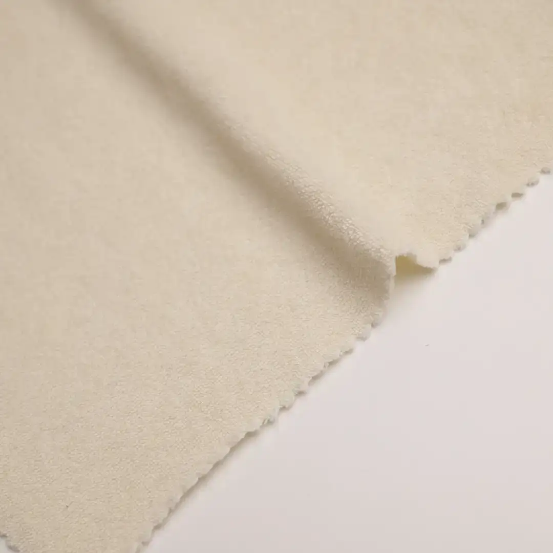 China Fabric for Hoodie,Pajamas,Loungewear French Terry Knit Fabric Cotton Polyester Solid -Cream color buy from China wholesaler bulk order at wholesale price free worldwide shipping Alibaba