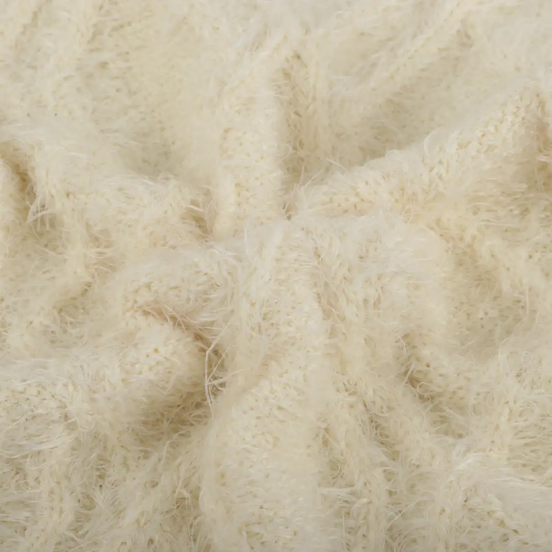 China Yarn for Full-Zipper Cardigan (Sweater),Knitted Jacket (Sweater),Crew Neck Pullover (Sweater),Hoodie  (Sweater),U-Neck Cardigan (Sweater) Feather Yarn Fancy Yarn Polyester White color buy from China wholesaler bulk order at wholesale price free worldwide shipping Alibaba