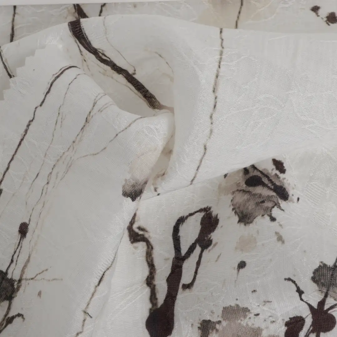 China Fabric for Blouse,Crop Top,Skirt Polyester Crepe Synthetic Woven Fabric Tencel Nylon White AOP color buy from China wholesaler bulk order at wholesale price free worldwide shipping Alibaba