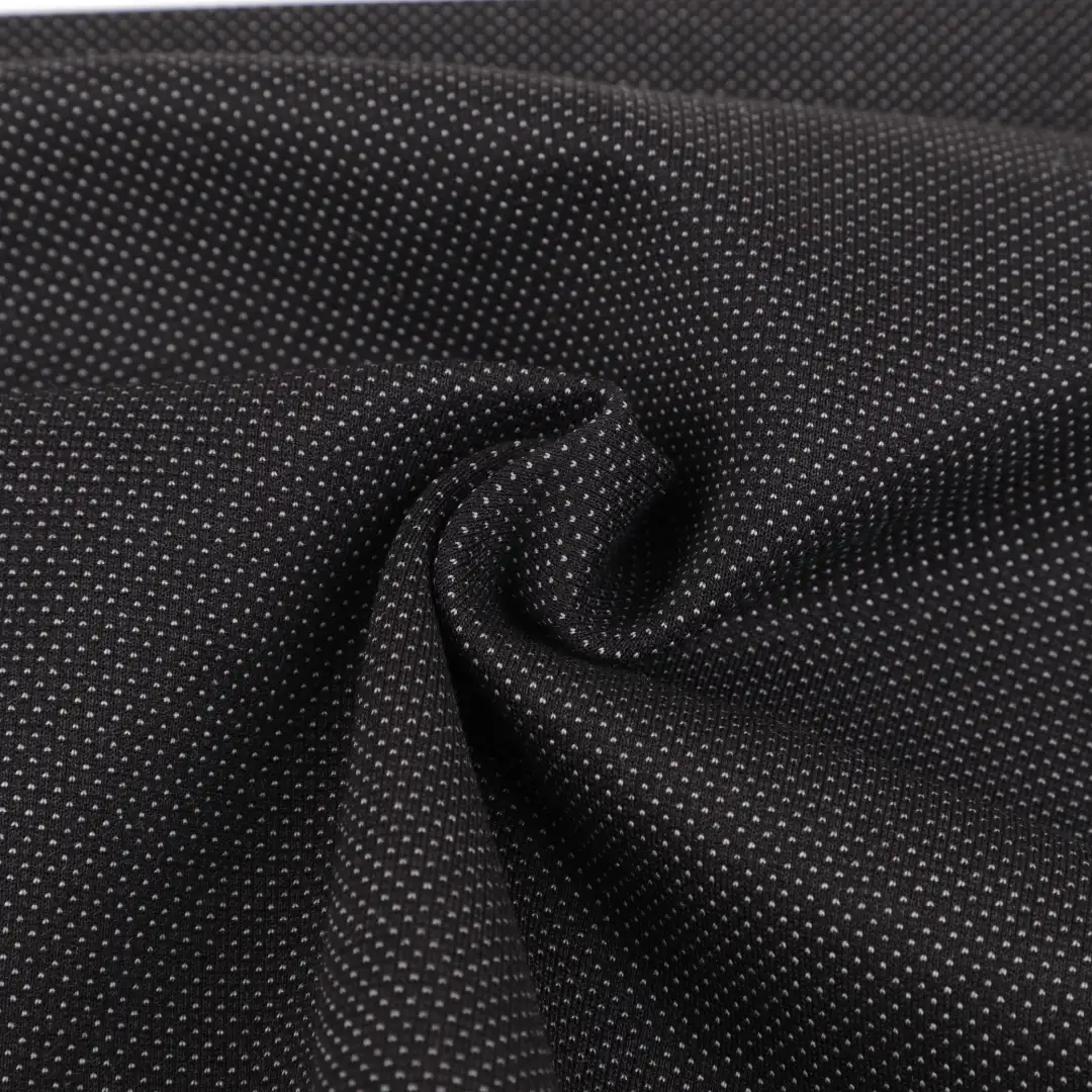 China Fabric for T-Shirt,Sports Bras Weft Jacquard Knit Fabric Rayon Nylon Polyester Spandex BLACK NEPS color buy from China wholesaler bulk order at wholesale price free worldwide shipping Alibaba