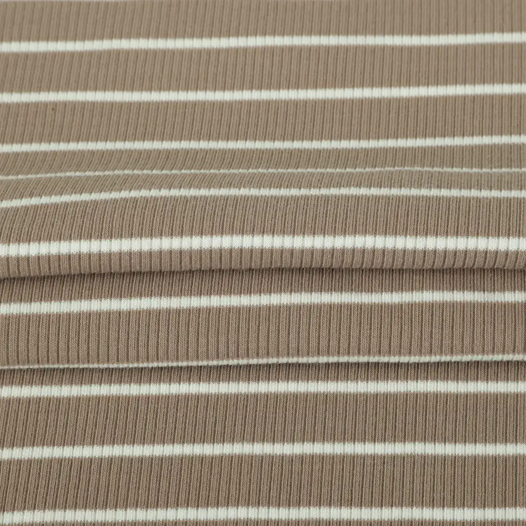 China Fabric for Polo Shirt,Hoodie Rib Knit Fabric Polyester Rayon Spandex LIGHT BROWN color buy from China wholesaler bulk order at wholesale price free worldwide shipping Alibaba