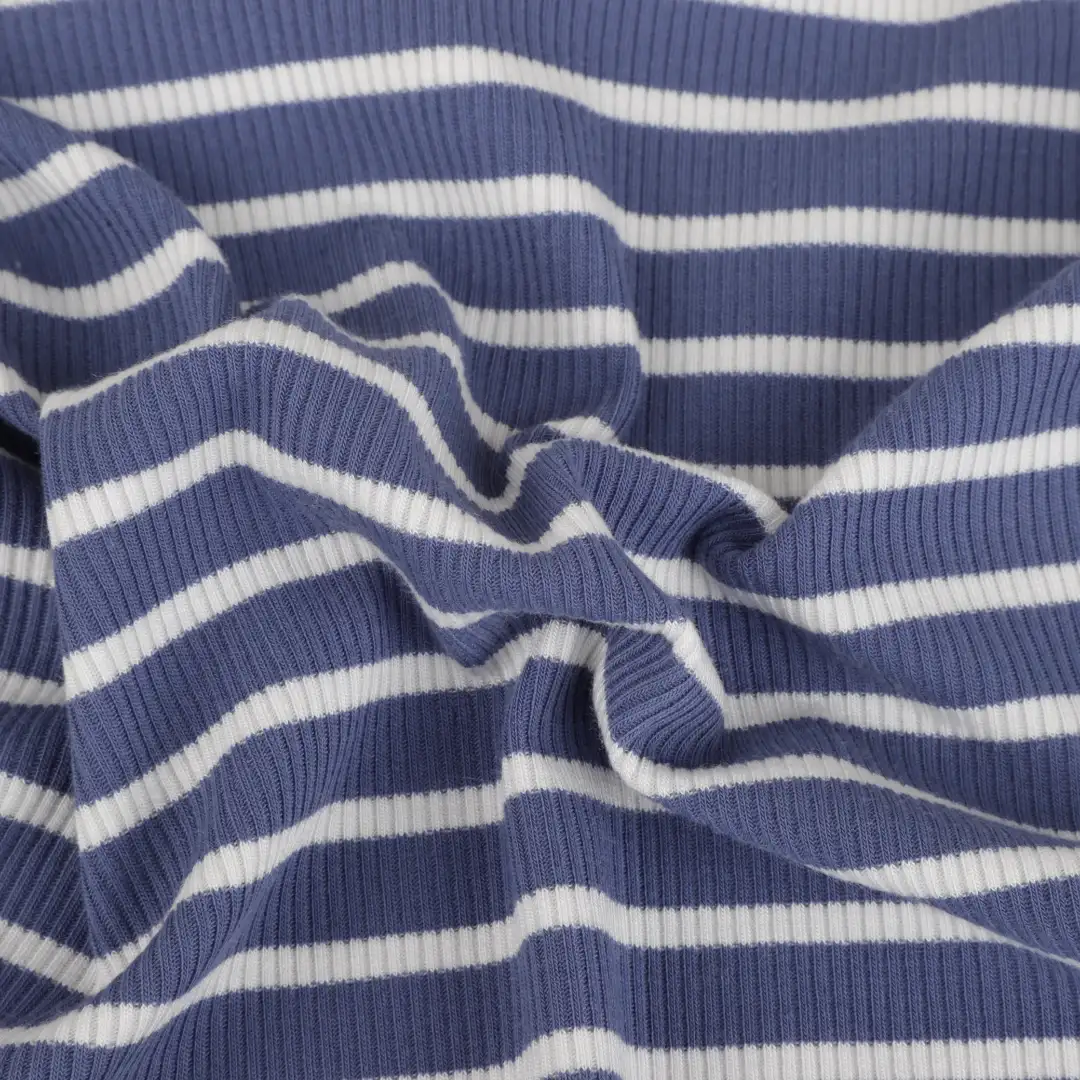 China Fabric for Polo Shirt,Hoodie Rib Knit Fabric Polyester Rayon Spandex DARK BLUE color buy from China wholesaler bulk order at wholesale price free worldwide shipping Alibaba