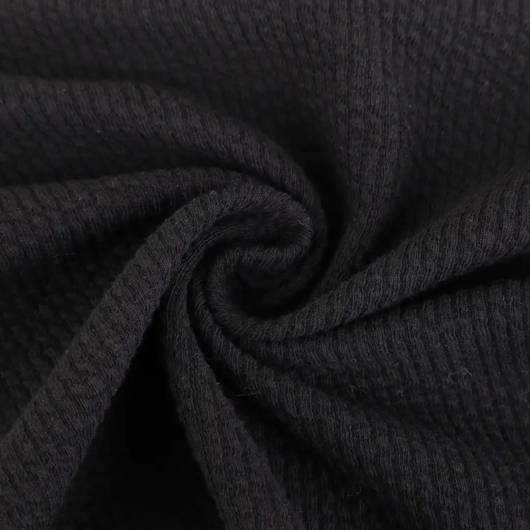 China Fabric for T-Shirt,Polo Shirt,Hoodie Ottoman Knit Fabric Cotton Polyester Spandex BLACK color buy from China wholesaler bulk order at wholesale price free worldwide shipping Alibaba