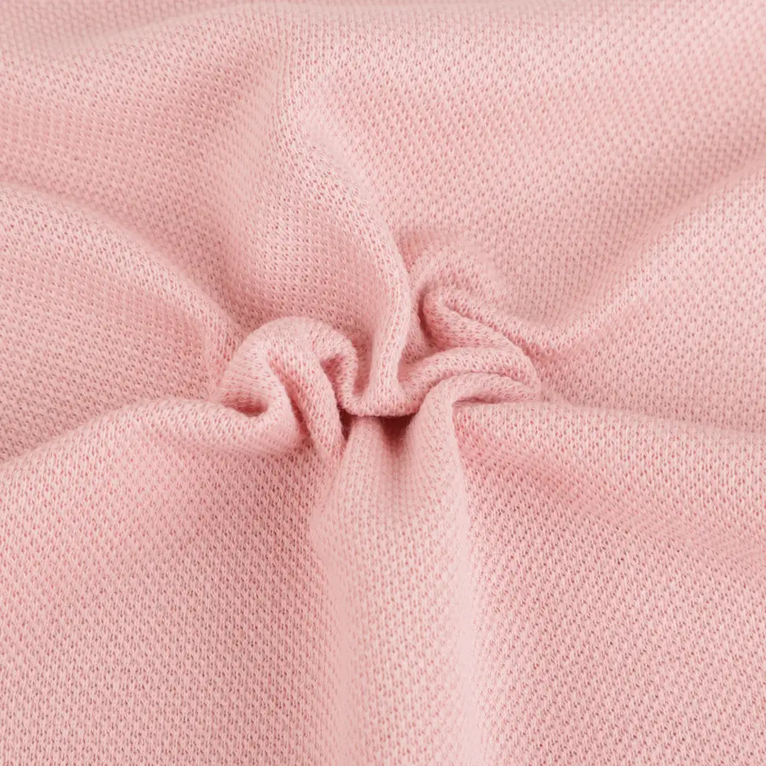 China Fabric for T-Shirt,Polo Shirt,Hoodie Pique Knit Fabric Cotton Polyester PINK color buy from China wholesaler bulk order at wholesale price free worldwide shipping Alibaba