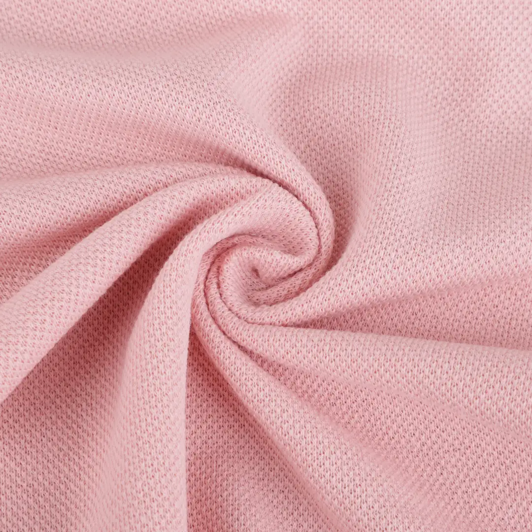 China Fabric for T-Shirt,Polo Shirt,Hoodie Pique Knit Fabric Cotton Polyester PINK color buy from China wholesaler bulk order at wholesale price free worldwide shipping Alibaba