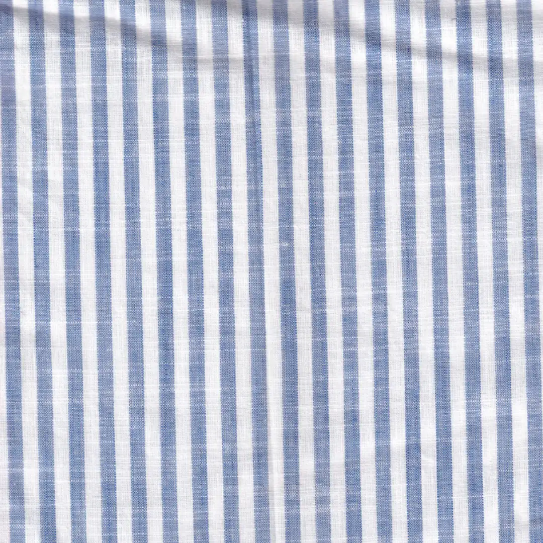 Bangladesh Fabric for Shirt,Blouse,Crop Top Cotton Slub Natural Woven Fabric Cotton Slub White/Navy YD color buy from Bangladesh wholesaler bulk order at wholesale price free worldwide shipping Alibaba