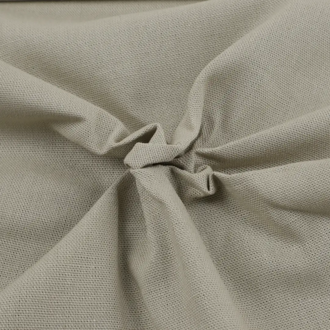 Bangladesh Fabric for Shirt Cotton Plain Natural Woven Fabric Cotton Linen light olive-Solid dayed color buy from Bangladesh wholesaler bulk order at wholesale price free worldwide shipping Alibaba