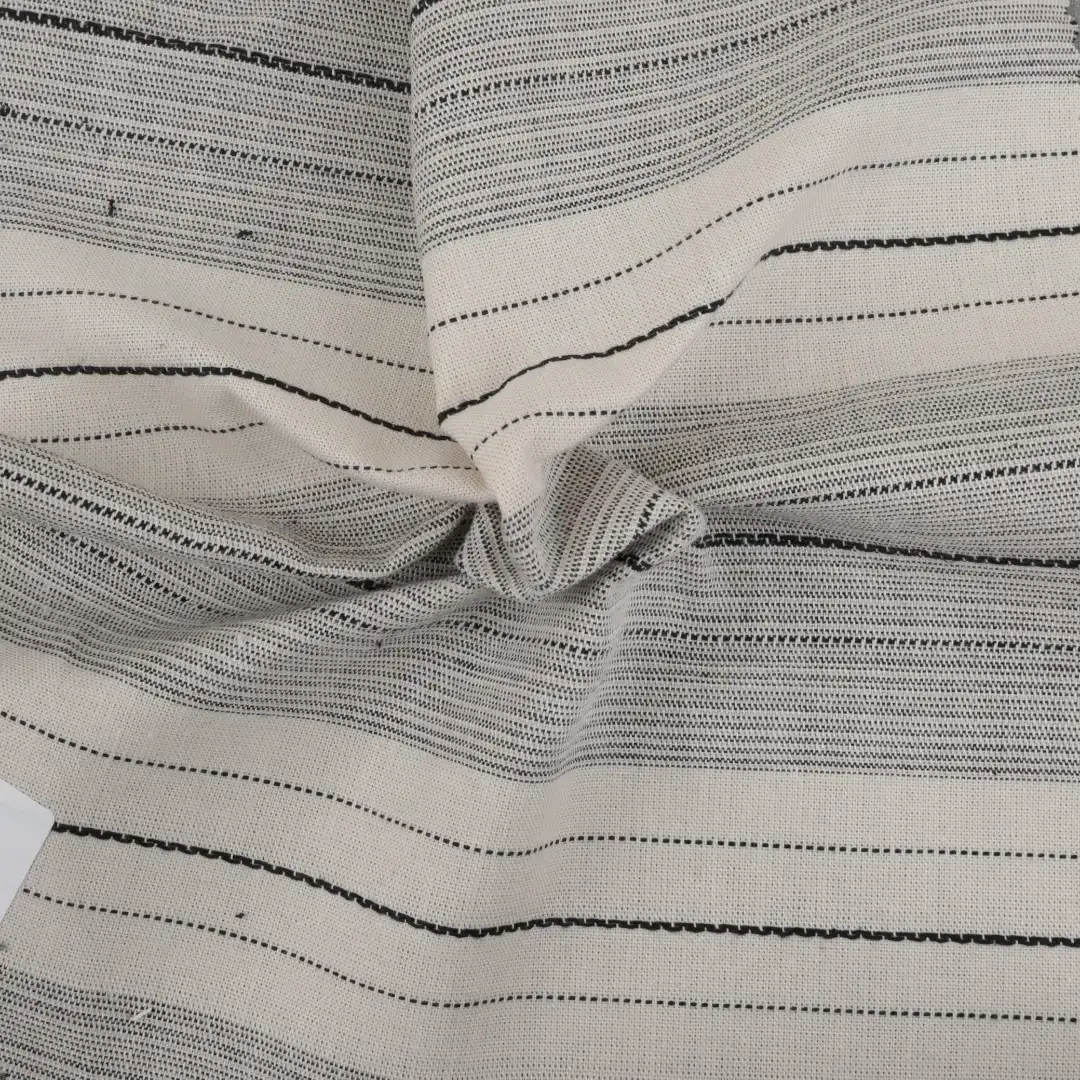 Bangladesh Fabric for Shirt Cotton Dobby Natural Woven Fabric BCI Cotton Recycled Cotton Crimp & Black color buy from Bangladesh wholesaler bulk order at wholesale price free worldwide shipping Alibaba