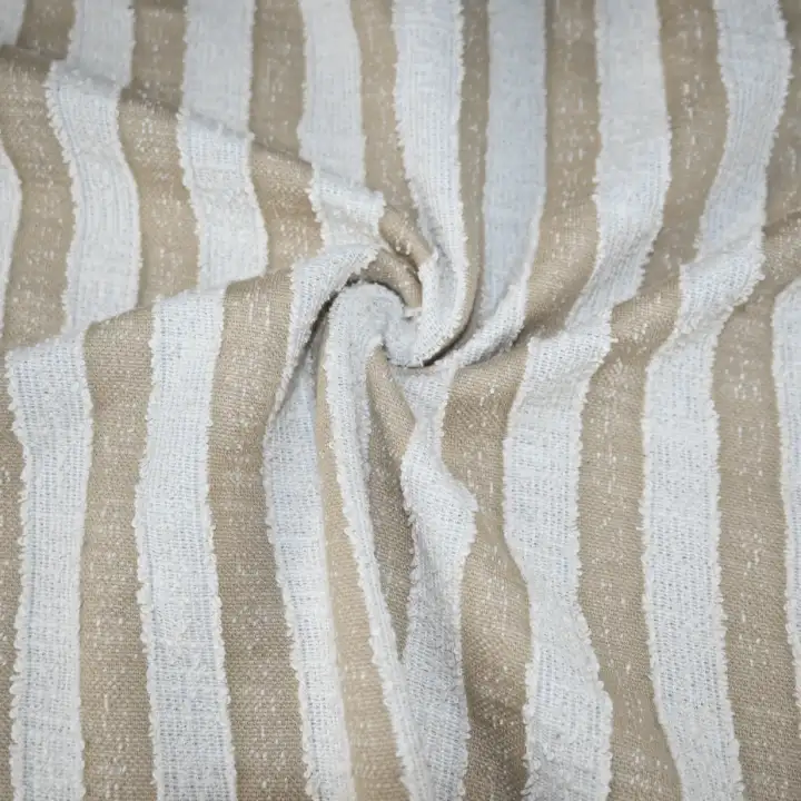 India Fabric for Tank Top,Blouse,Crop Top Weft Jacquard Knit Fabric Cotton White & Brown color buy from India wholesaler bulk order at wholesale price free worldwide shipping Alibaba