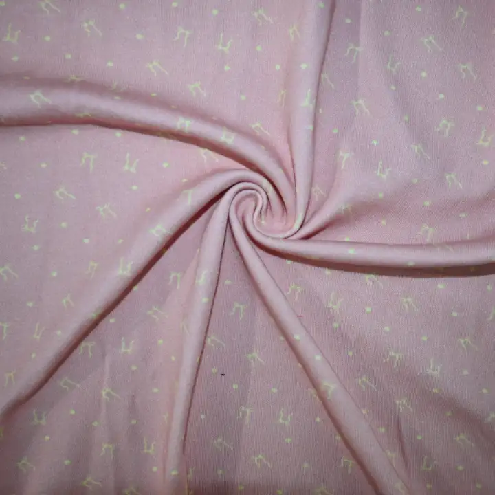 India Fabric for T-Shirt,Polo Shirt Interlock Knit Fabric Cotton Spandex Printed color buy from India wholesaler bulk order at wholesale price free worldwide shipping Alibaba