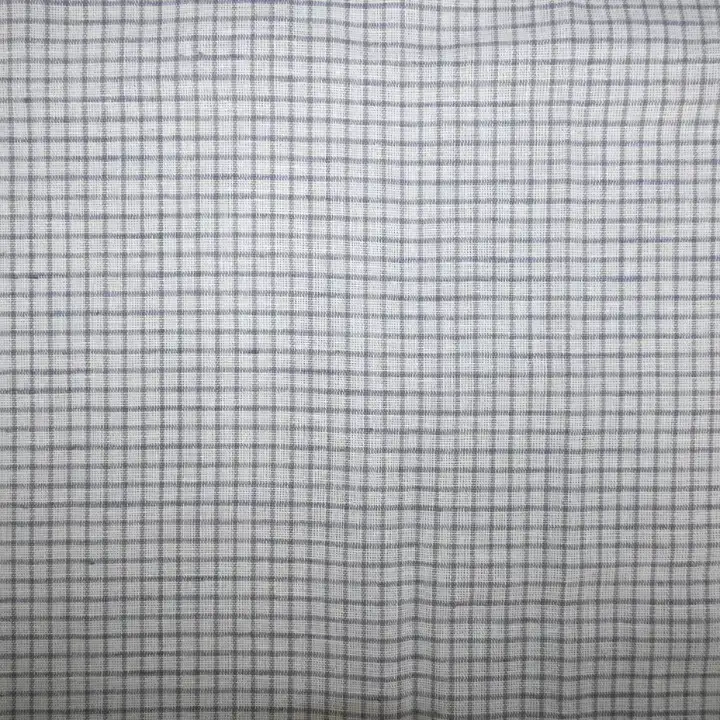 India Fabric for Shirt Linen/Cotton Plain Natural Woven Fabric Cotton Linen White Check color buy from India wholesaler bulk order at wholesale price free worldwide shipping Alibaba
