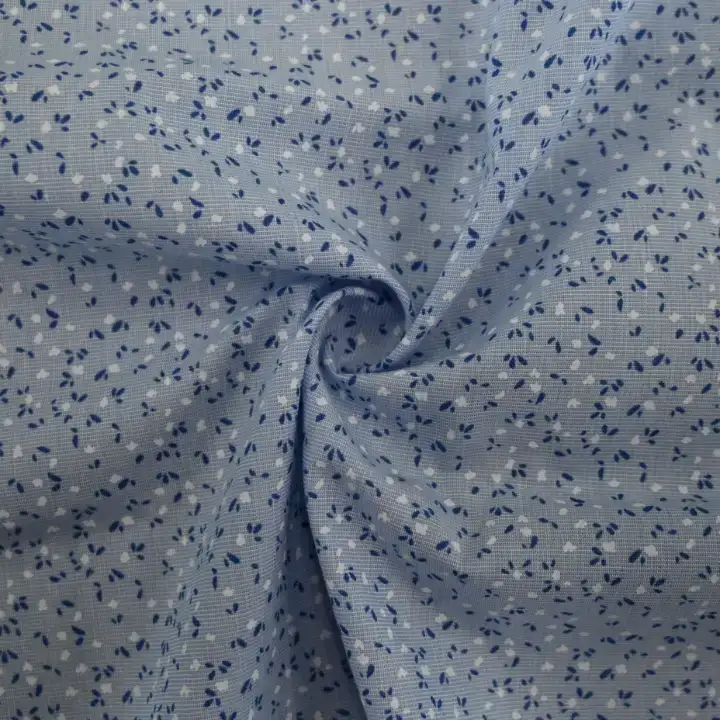 India Fabric for Shirt Cotton Printed Natural Woven Fabric Cotton Blue Print color buy from India wholesaler bulk order at wholesale price free worldwide shipping Alibaba