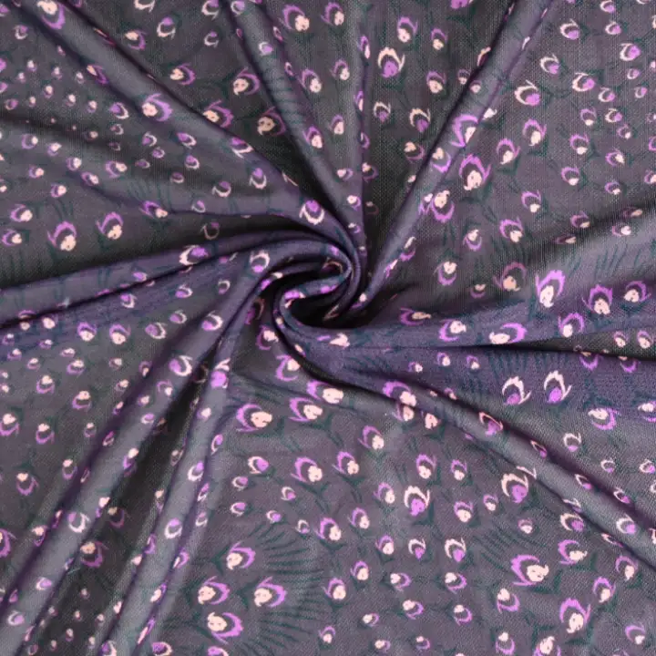 India Fabric for Blouse Polyester Spandex Mesh Knit Fabric Polyester Spandex Printed color buy from India wholesaler bulk order at wholesale price free worldwide shipping Alibaba