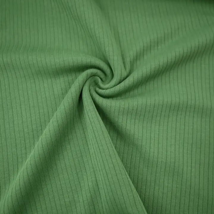 India Fabric for T-Shirt Variegated Rib Knit Fabric Cotton Olive color buy from India wholesaler bulk order at wholesale price free worldwide shipping Alibaba