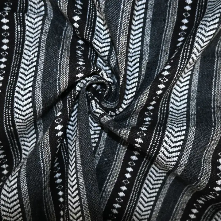 India Fabric for Jackets Jacquard Synthetic Woven Fabric Cotton Black Brown color buy from India wholesaler bulk order at wholesale price free worldwide shipping Alibaba