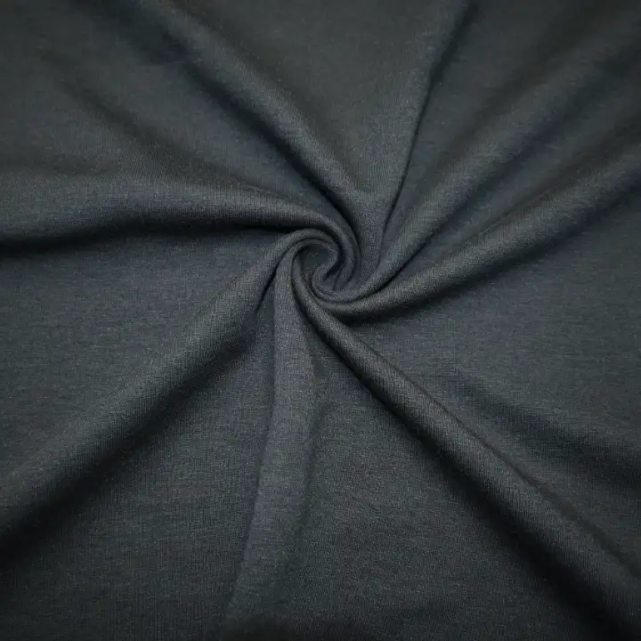 India Fabric for Jackets Single Jersey Knit Fabric Viscose Nylon Spandex Black color buy from India wholesaler bulk order at wholesale price free worldwide shipping Alibaba