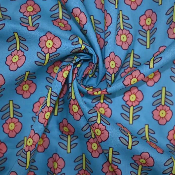 India Fabric for Blouse Cotton Printed Natural Woven Fabric Cotton Printed color buy from India wholesaler bulk order at wholesale price free worldwide shipping Alibaba