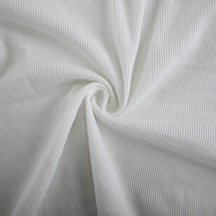 India Fabric for Pajamas knitted Corduroy Knit Fabric Cotton White color buy from India wholesaler bulk order at wholesale price free worldwide shipping Alibaba