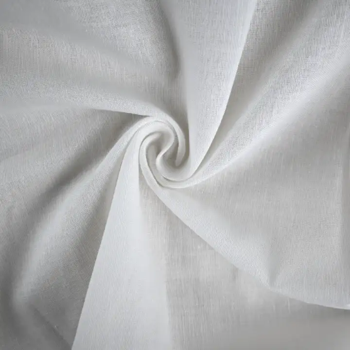 India Fabric for Shirt Linen/Cotton Plain Natural Woven Fabric Cotton Linen White color buy from India wholesaler bulk order at wholesale price free worldwide shipping Alibaba