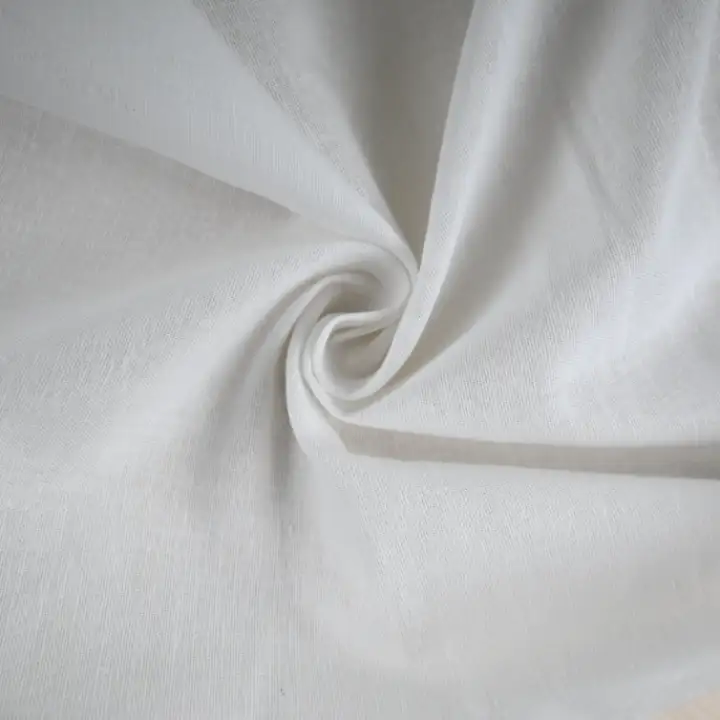 India Fabric for Shirt Linen/Cotton Plain Natural Woven Fabric Cotton Linen White color buy from India wholesaler bulk order at wholesale price free worldwide shipping Alibaba