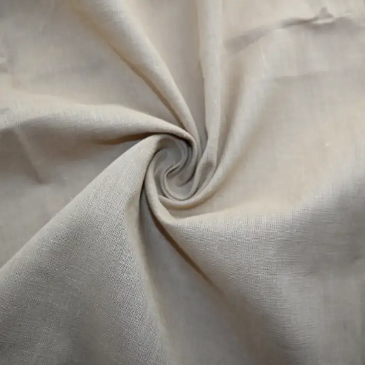 India Fabric for Shirt Linen/Cotton Plain Natural Woven Fabric COTTON LINEN Grey color buy from India wholesaler bulk order at wholesale price free worldwide shipping Alibaba