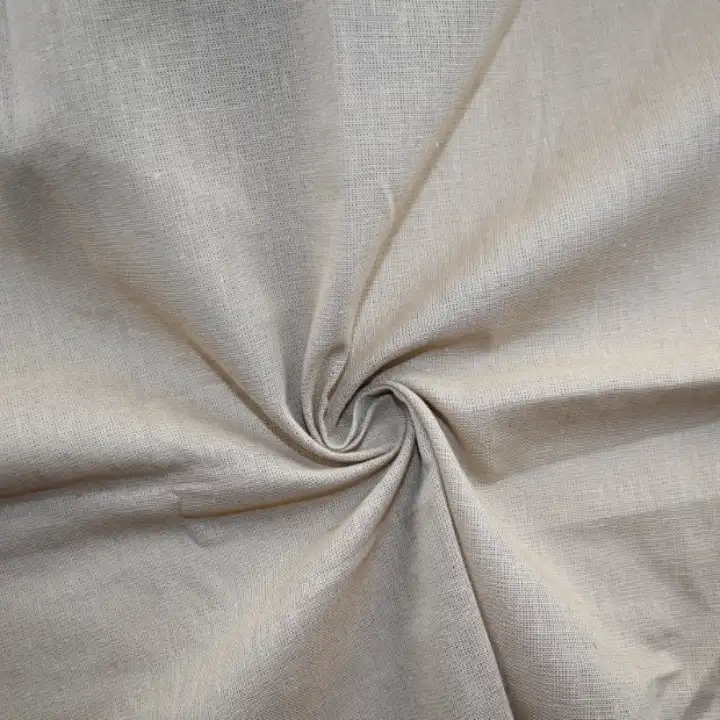 India Fabric for Shirt Linen/Cotton Plain Natural Woven Fabric COTTON LINEN Grey color buy from India wholesaler bulk order at wholesale price free worldwide shipping Alibaba