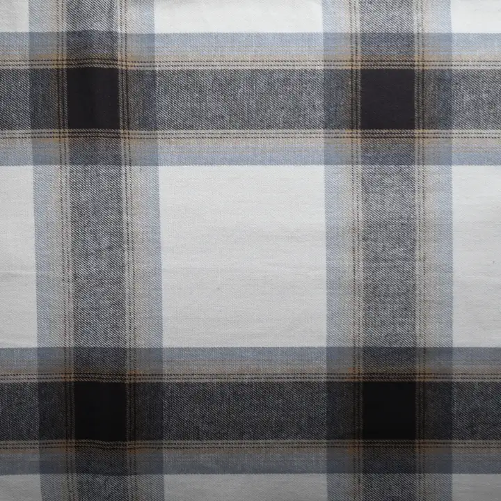 India Fabric for Shirt Flannel Synthetic Woven Fabric COTTON Off white Brown Check color buy from India wholesaler bulk order at wholesale price free worldwide shipping Alibaba