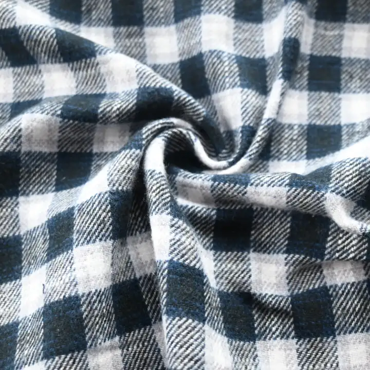India Fabric for Shirt Flannel Synthetic Woven Fabric COTTON Black White Check color buy from India wholesaler bulk order at wholesale price free worldwide shipping Alibaba