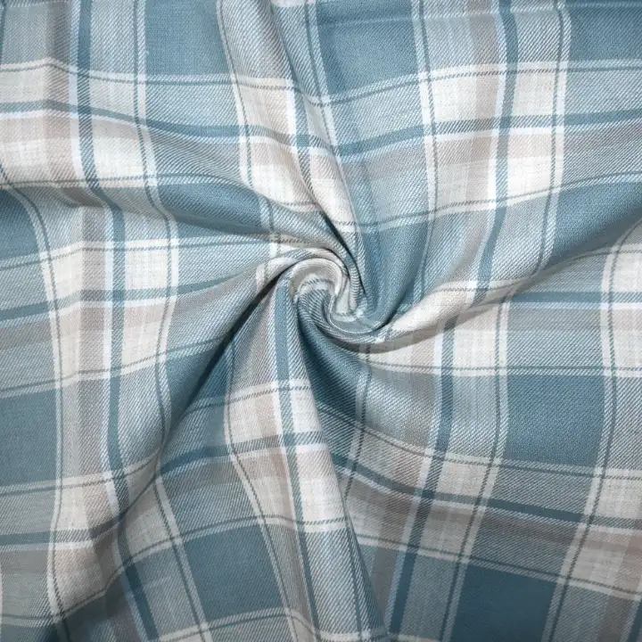 India Fabric for Shirt Cotton YD Twill Natural Woven Fabric Cotton Multi color Check color buy from India wholesaler bulk order at wholesale price free worldwide shipping Alibaba