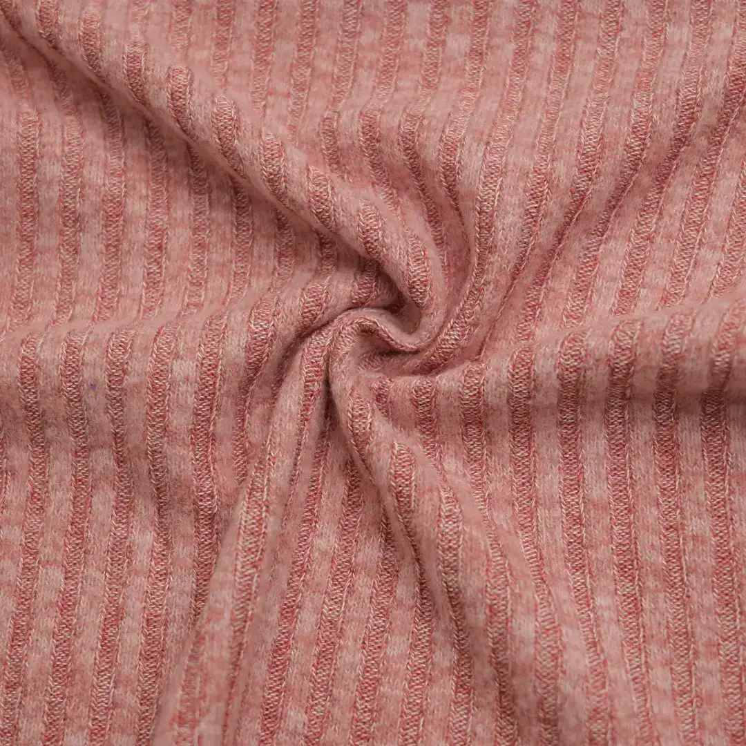 China Fabric for Open Cardigan ,Dresses (Cardigan Button)  Rib Knit Fabric Polyester Rayon Spandex Pale red color buy from China wholesaler bulk order at wholesale price free worldwide shipping Alibaba
