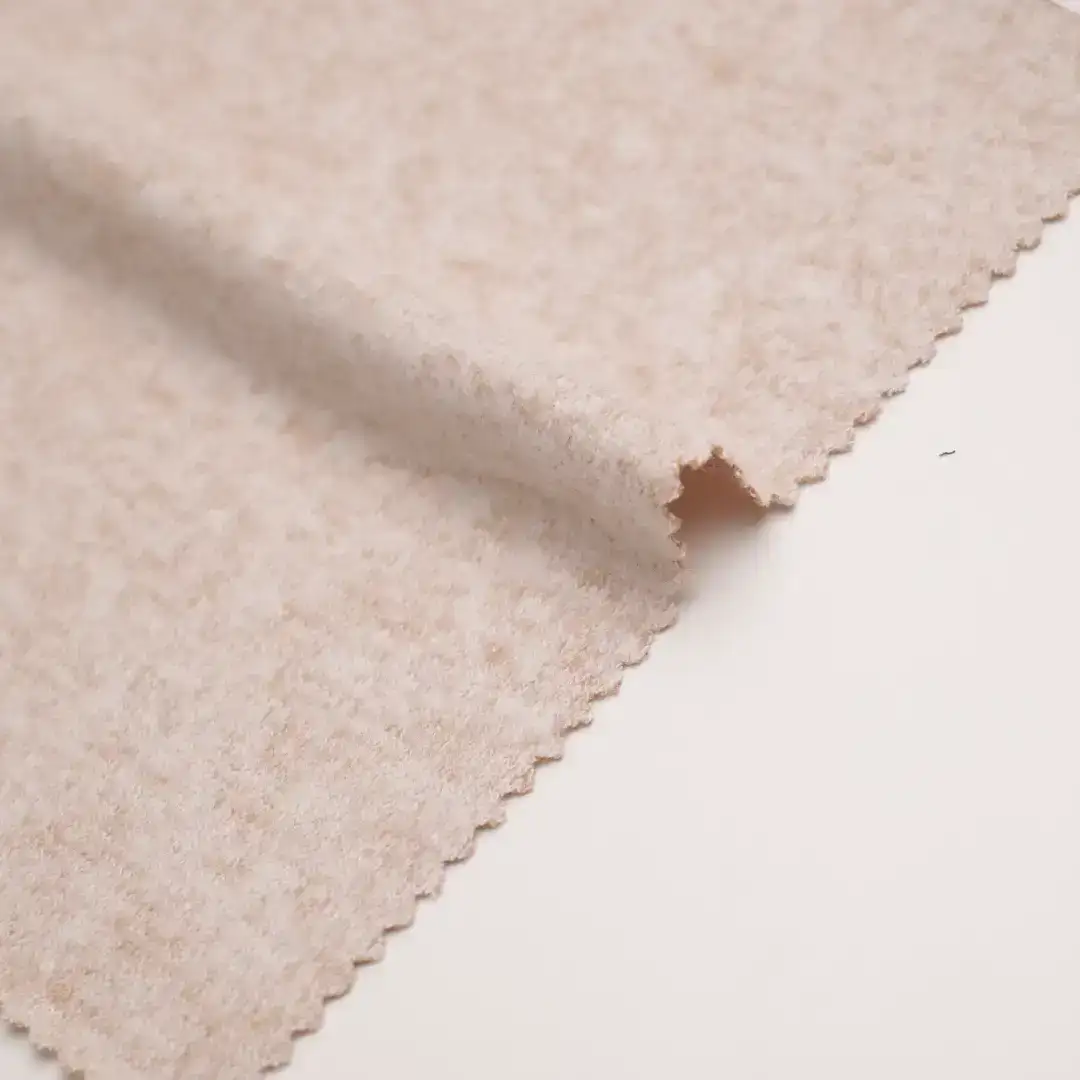 China Fabric for Ladies Vest ,Open Cardigan  Hacci Knit Fabric Rayon Polyester Spandex Light brown color buy from China wholesaler bulk order at wholesale price free worldwide shipping Alibaba