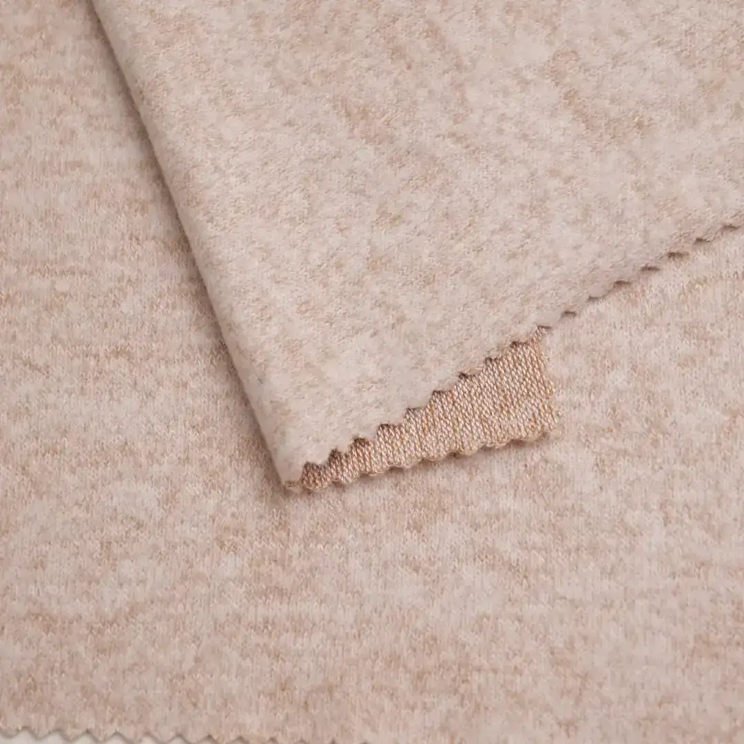 China Fabric for Ladies Vest ,Open Cardigan  Hacci Knit Fabric Rayon Polyester Spandex Light brown color buy from China wholesaler bulk order at wholesale price free worldwide shipping Alibaba