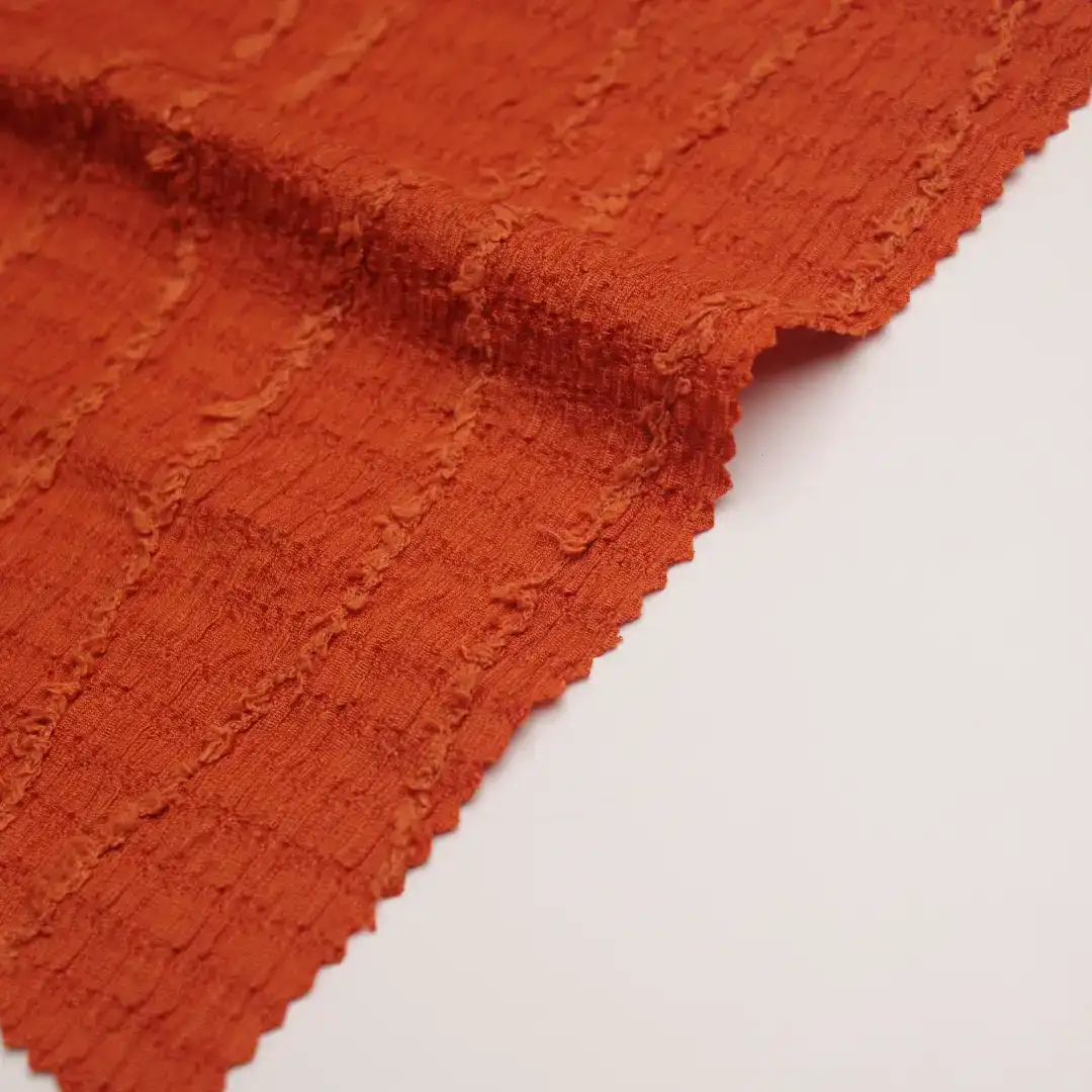 China Fabric for Dresses (Pullover)  Lace Knit Fabric Polyester Spandex Chestnut red color buy from China wholesaler bulk order at wholesale price free worldwide shipping Alibaba