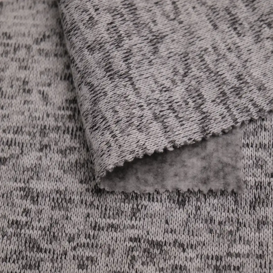 China Fabric for Open Cardigan  Hacci Knit Fabric Polyester grey color buy from China wholesaler bulk order at wholesale price free worldwide shipping Alibaba