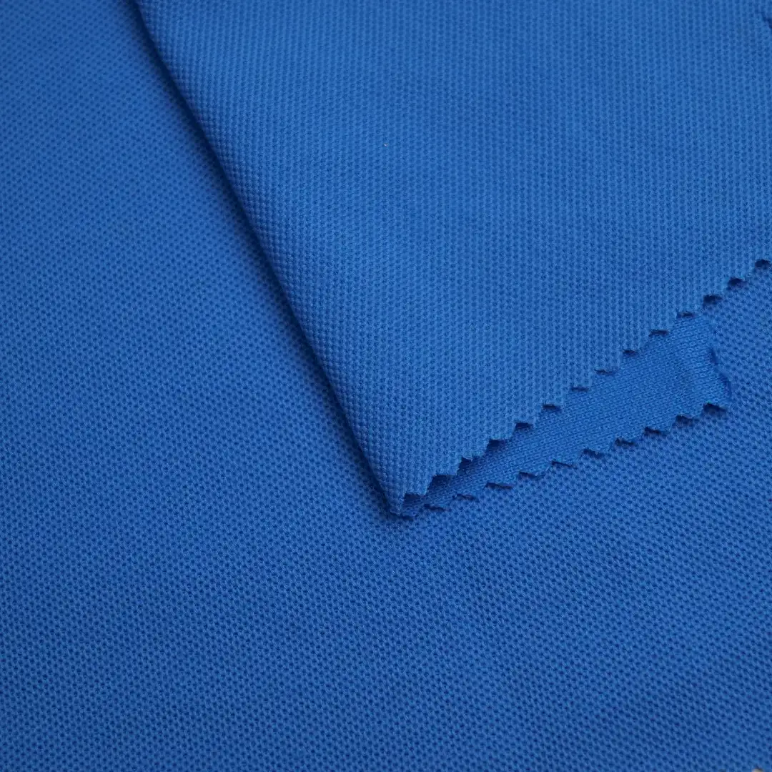 China Fabric for T-Shirt,Sweatshirt Pique Knit Fabric Polyester Cotton blue color buy from China wholesaler bulk order at wholesale price free worldwide shipping Alibaba