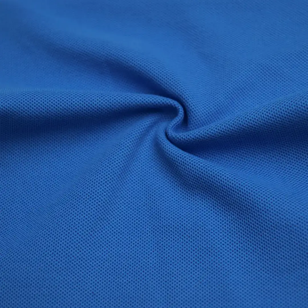 China Fabric for T-Shirt,Sweatshirt Pique Knit Fabric Polyester Cotton blue color buy from China wholesaler bulk order at wholesale price free worldwide shipping Alibaba