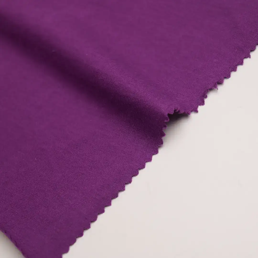 China Fabric for T-Shirt,Jogger,Yoga Clothes Single Jersey Knit Fabric Cotton purple color buy from China wholesaler bulk order at wholesale price free worldwide shipping Alibaba