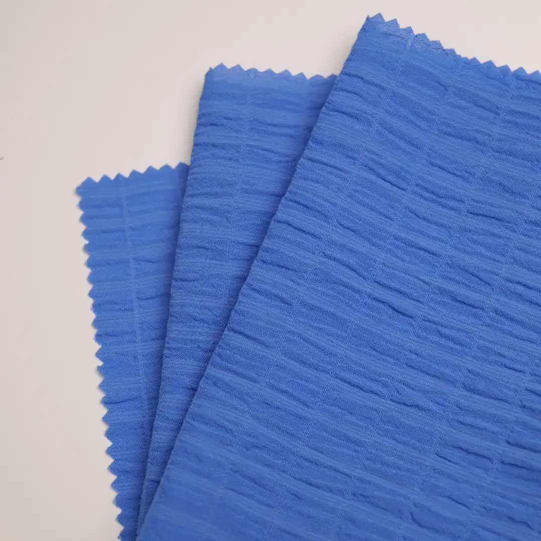 China Fabric for Shirt,Shirt Long Sleeve Button ,Shirt Half Sleeve Button  Cotton Crepe Natural Woven Fabric Polyester Spandex blue color buy from China wholesaler bulk order at wholesale price free worldwide shipping Alibaba