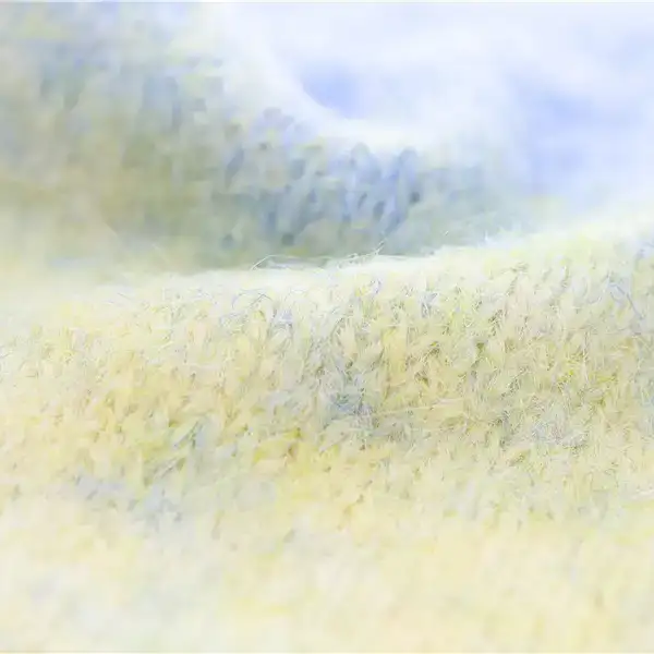 China Yarn for Half-Zipper Cardigan (Sweater),Knitted Jacket (Sweater),Hoodie  (Sweater) Air Spun Yarn Fancy Yarn Recycled Polyester Nylon Wool Spandex yellow   grey color buy from China wholesaler bulk order at wholesale price free worldwide shipping Alibaba