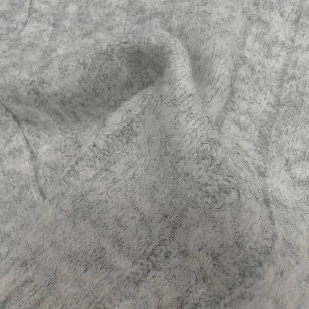 China Yarn for Crop Top Pullover (Sweater),Dresses (Cardigan Open) (Sweater) Teddy Yarn Fancy Yarn Cotton Recycled Polyester Wool Elastane white，light gray color buy from China wholesaler bulk order at wholesale price free worldwide shipping Alibaba