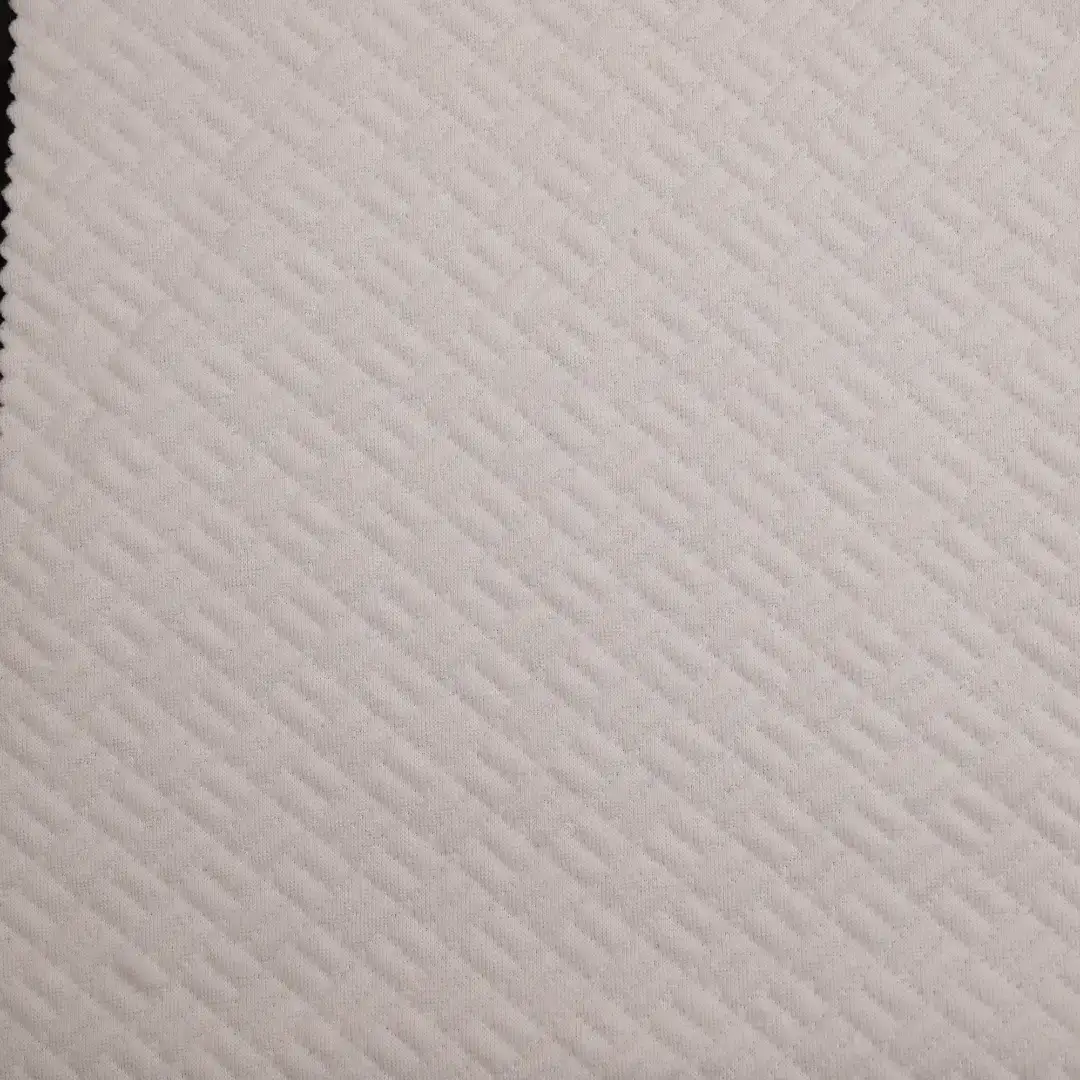 China Fabric for Jackets,Blazer,Bomber jacket Polyester Jacquard Synthetic Woven Fabric Polyester Spandex White color buy from China wholesaler bulk order at wholesale price free worldwide shipping Alibaba